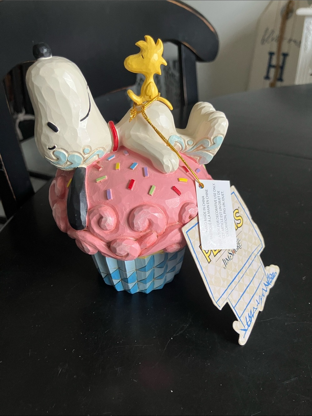 Jim Shore Snoopy & Woodstock Pink Cupcake Figurine